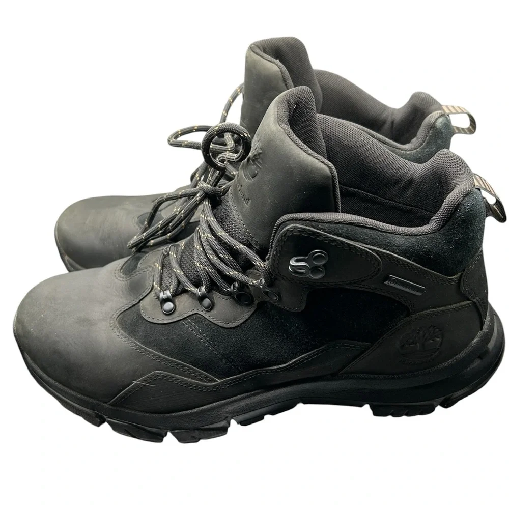 Timberland Men's Black Lace-Up Waterproof Boots